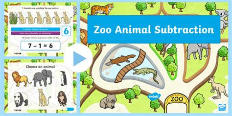Zoo Animal Themed Subtraction Powerpoint Minibeast Themed Subtraction