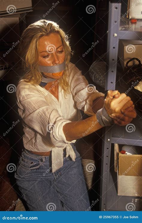 Set Of Temptation With Actress Bound Ang Gagged Editorial Image Image Of Temptation Fahey