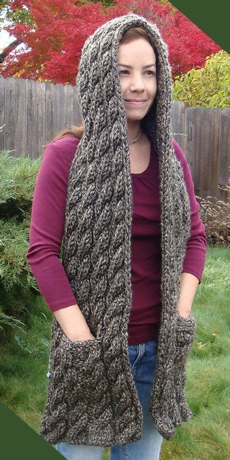 Knit a heart cable scarf by getting a free pattern with video tutorial by studio knit. Free Knitting Pattern for Cascading Cables Hooded Scarf ...