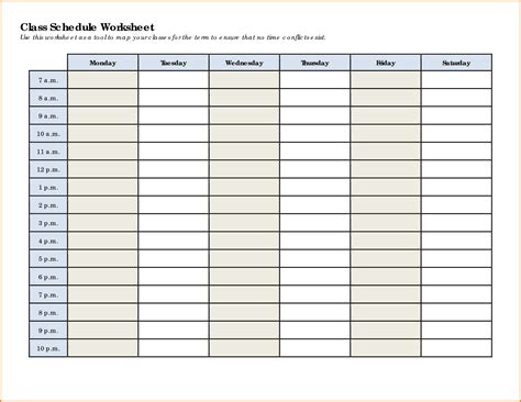 26 Create Hourly Class Schedule Template For Ms Word By Hourly Class