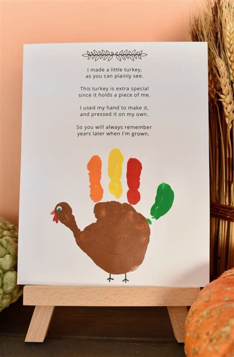 Cutest Turkey Handprint Craft Poem Printable Make Life Lovely