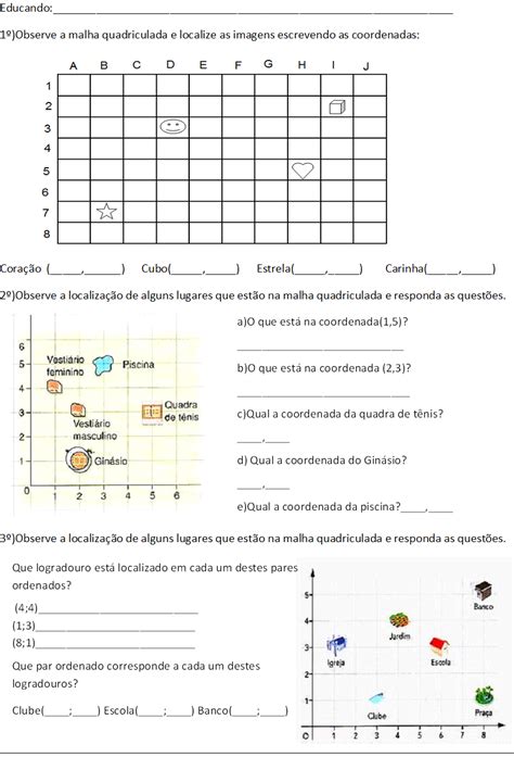 Atividade De Localização 3 Ano