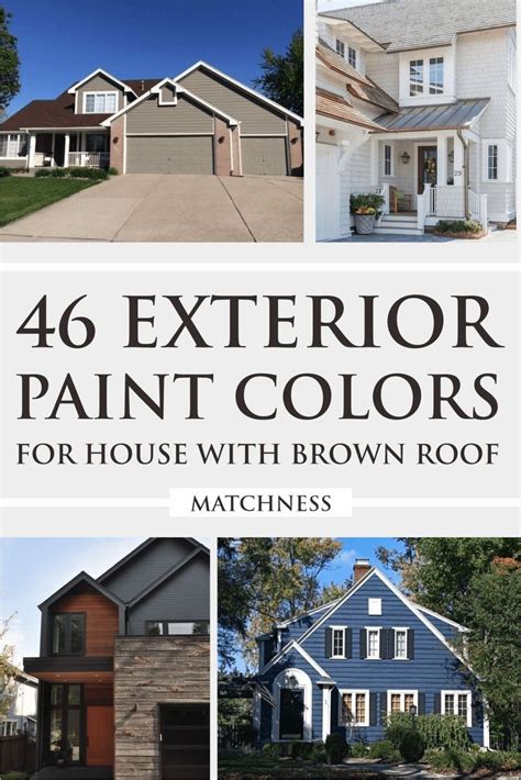 Four Different Houses With The Words 46 Exterior Paint Colors For