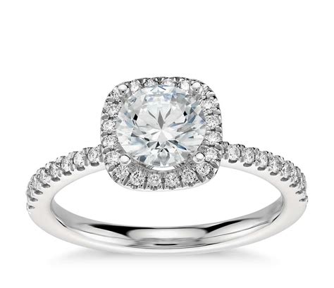 Arietta Halo Diamond Engagement Ring In Platinum 15 Ct