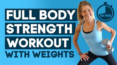 Full Body Low Impact Strength Workout With Weights And Mini Bands Minute Routine Caroline