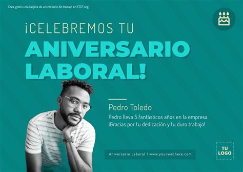 Crea Una Tarjeta De Aniversario De Trabajo Con Plantillas Gratis