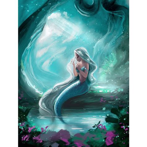 Blue Mermaid 5d Diamond Painting Five Diamond