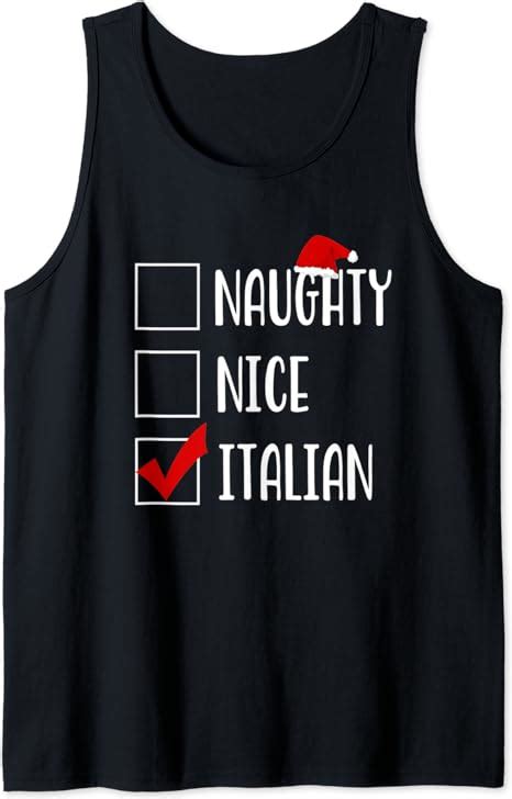 Naughty Nice Italian Italy Funny Christmas Santa Checklist