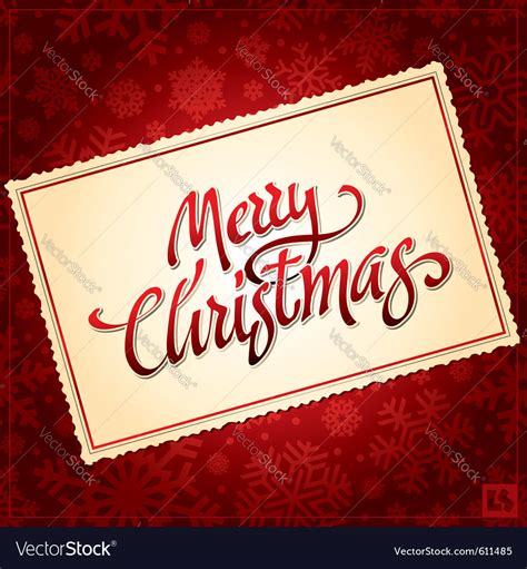 Merry Christmas Hand Lettering Royalty Free Vector Image
