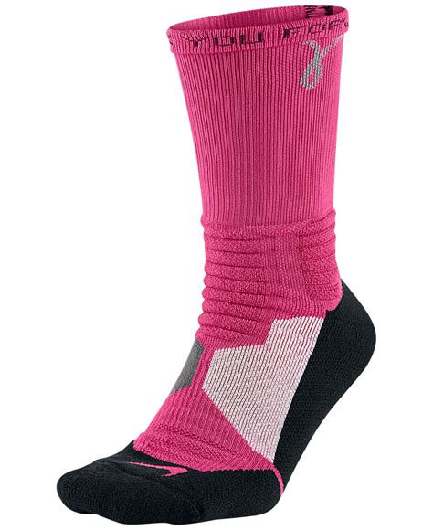 Lyst Nike Men S Hyper Elite Basketball Crew Socks In Pink For Men