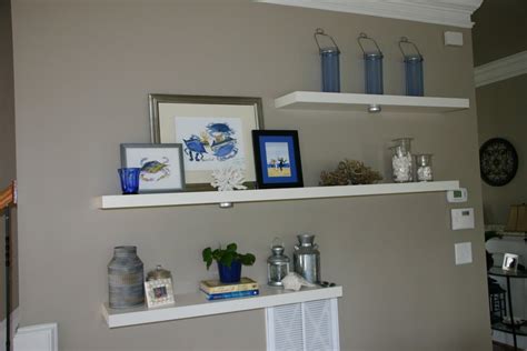 Floating shelves are a stylish way to add storage to your home. Floating Shelf Above Tv (13 Image) | Wall Shelves