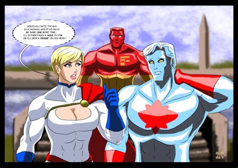 Public Enemies Powergirl And Captain Atom 2003 By Adamantis On Deviantart