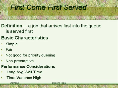 First Come First Served Os First Come First Serve Explanation