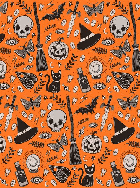 Halloween Patterned Wallpapers Wallpaper Cave
