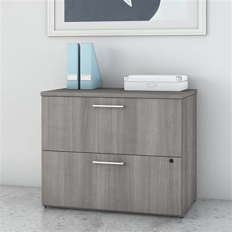 Two drawer lateral file cabinet. 400 series 36w 2 drawer lateral file cabinet in platinum ...