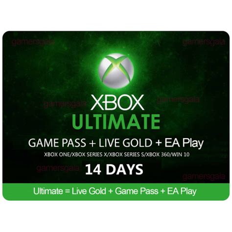 Xbox Live Gold Game Pass Ultimate 14 Days 2 Weeks Trial Code Global