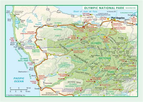 Olympic National Park Washington Map Map