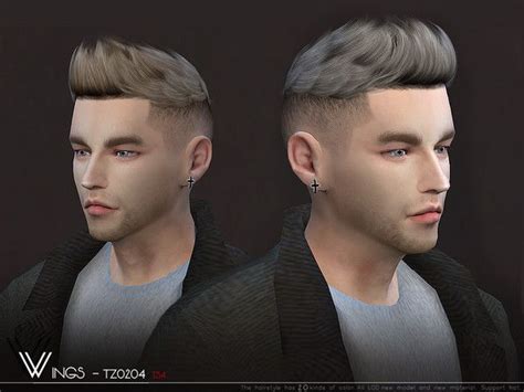The Sims Resource Wings On1111 Hair Sims 4 Hairs Sims 4 Hair Male