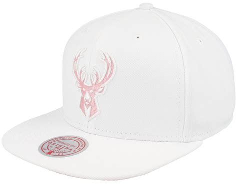 Milwaukee Bucks Summer Suede White Snapback - Mitchell & Ness keps