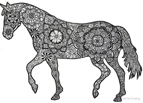 Horse Mandala Design By Katie Hwang Redbubble Mandala Design