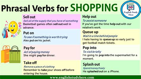 Phrasal Verbs For Shopping English Study Here