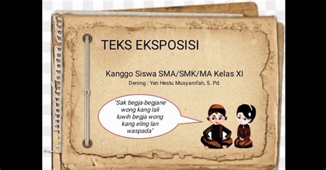Teks Eksposisi Bahasa Jawa - Contoh Teks Eksposisi Dalam Bahasa Jawa