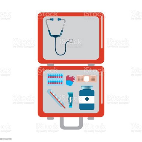 Red First Aid Kit Emergency Stock Illustration Download Image Now