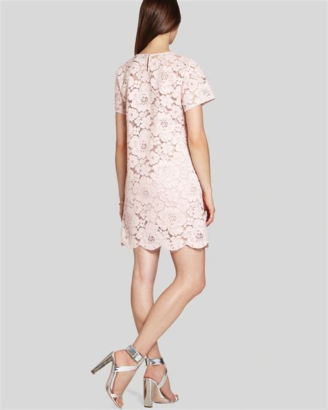 Lyst Bcbgmaxazria Bcbg Max Azria Dress Diane Oversize Lace In Pink