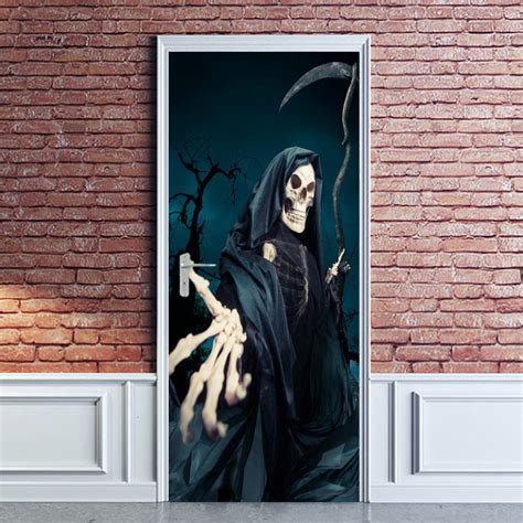 Rina and the hole 3d, yt biru 3d Halloween Sticker 3d Simulation The Door Is Stuck Can The Move Water Wall Sticker Bedroom A ...