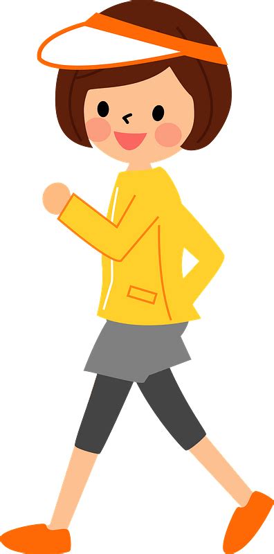 Woman Is Walking For Exercise Clipart Free Download Transparent Png