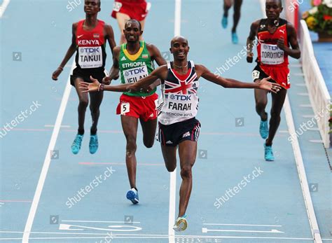 Britains Mo Farah Wins Mens 10000m Editorial Stock Photo Stock Image