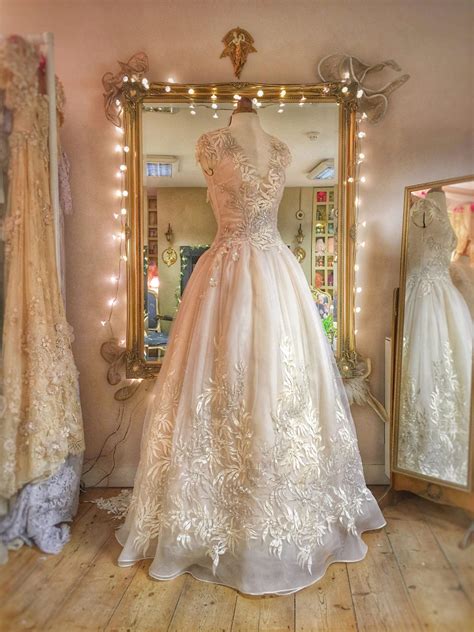 Oscar de la renta created a strapless tulle ball gown that starts as a faint shade. Blush Silk Wedding Gown Couture Embroidered Tulle | Silk ...