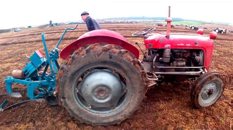 1964 Massey Ferguson 35 Diesel Tractor With Ransomes Plough Youtube