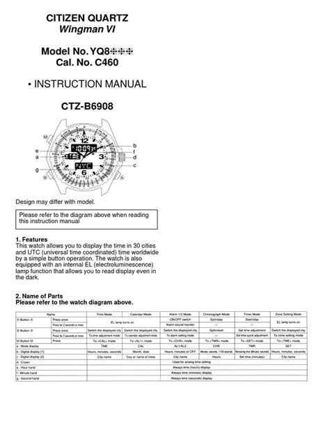 Citizen Instruction Manual C460 Pdf Gallon Speed