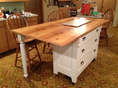 From Dresser To Kitchen Island The Transformation