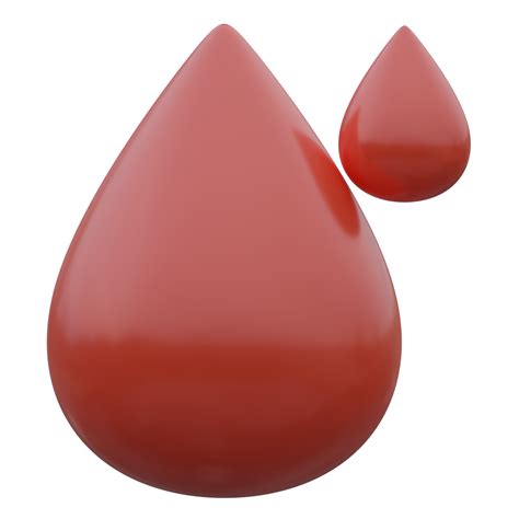 Blood Drop 3d Render Icon Illustration With Transparent Background