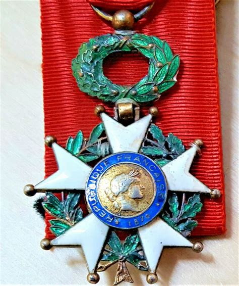 Ww1 Ww2 French Legion Of Honour Medal Knight Grade 3rd Republic Jb