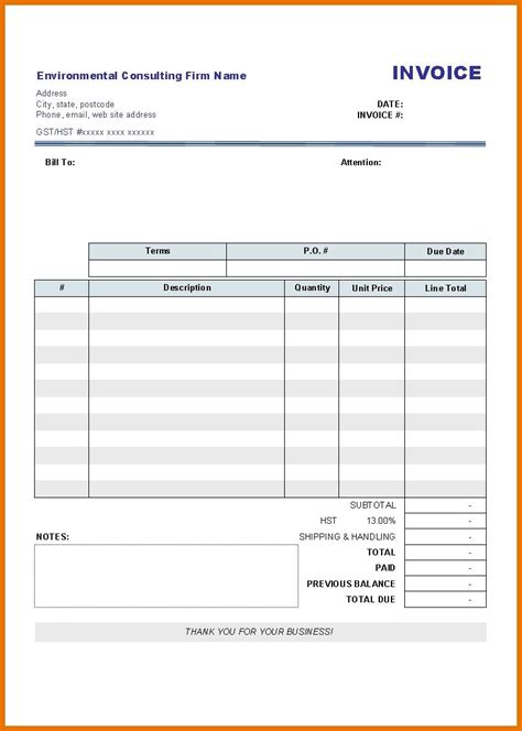 The Cool Free Printable Invoice Template Word Downloadable Uk Blank