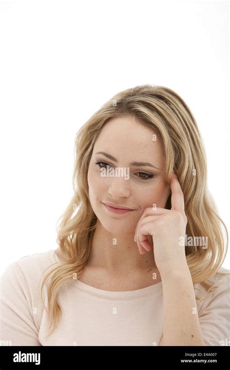 Attractive Young Woman Wistful Expression Hi Res Stock Photography And
