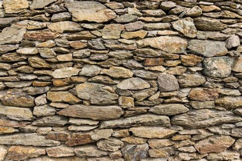 Dry Masonry Rock Wall Of Natural Stones Stock Image Image Of Abstract