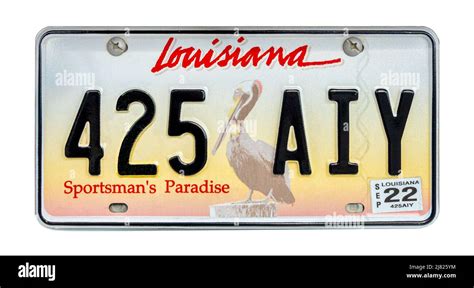 Louisiana License Plate Vehicle Registration Number Louisiana Number