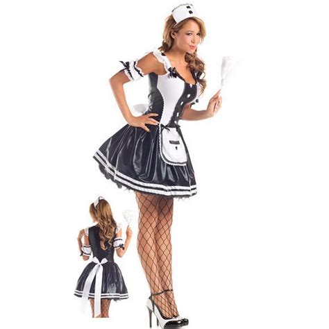 Adult French Maid Costume Sexy Women Halloween Cosplay Servant Fancy Dress Outfits Sexy