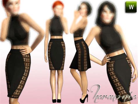 The Sims Resource High Waisted Bodycon Skirt