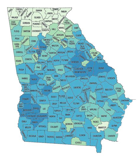 Georgia Black Or African American Persons Percent 2000