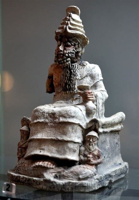 Babylonian Statue Of Enki By Osama Shukir Muhammed Amin A Statue Of