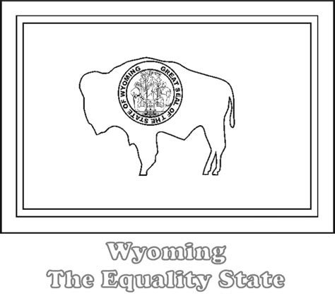 Large Printable Wyoming State Flag To Color From Netstatecom
