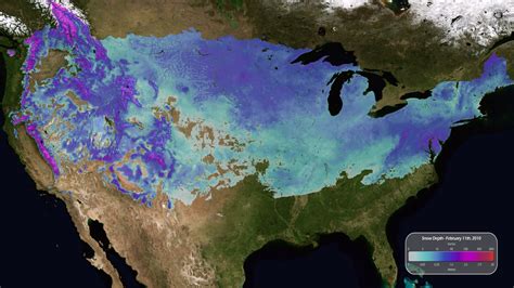 The Snow Depth Map Shows How Much Snow Has Fallen Acr
