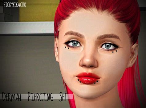 Dermal Piercing Set By Pickypikachu Sims 3 Downloads Cc Caboodle