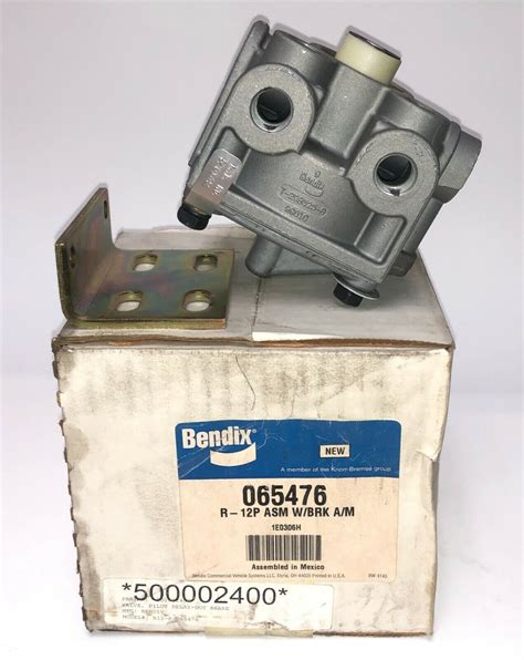 Bendix Pilot Relay Valve R 12p Asm With Bracket Irontime Sales Inc