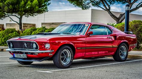 1920x1080 Car Ford Mustang Mach 1 Muscle Car Red Car Fastback